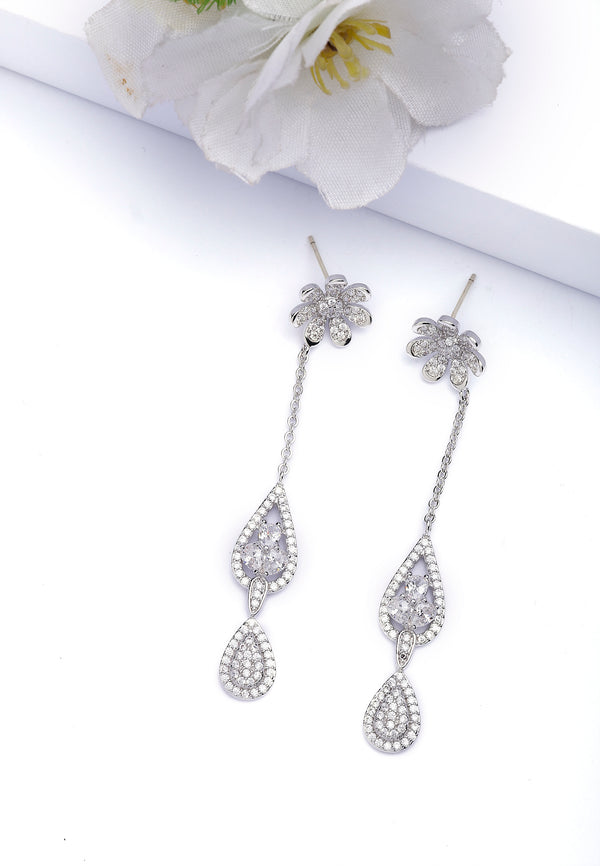 Classy Floral Drop Earrings